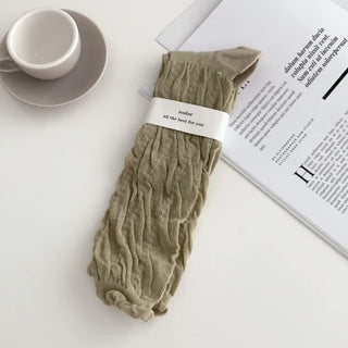 See-through Pleated Warmer Knee Socks Long Socks Collection
