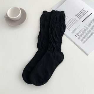 See-through Pleated Warmer Knee Socks Long Socks Collection