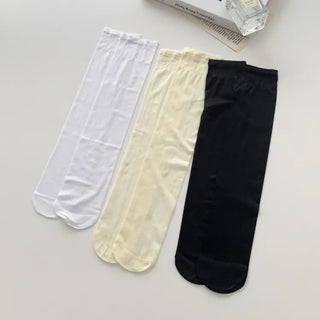 See-through Pleated Warmer Knee Socks Long Socks Collection