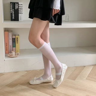 See-through Pleated Warmer Knee Socks Long Socks Collection