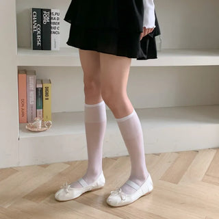 See-through Pleated Warmer Knee Socks Long Socks Collection