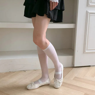See-through Pleated Warmer Knee Socks Long Socks Collection