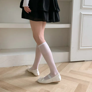 See-through Pleated Warmer Knee Socks Long Socks Collection