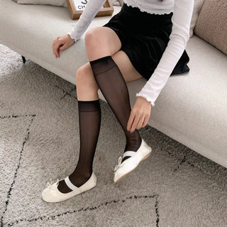 See-through Pleated Warmer Knee Socks Long Socks Collection