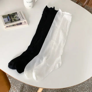 See-through Pleated Warmer Knee Socks Long Socks Collection