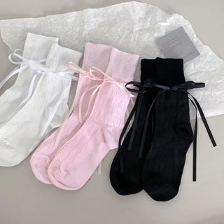 See-through Pleated Warmer Knee Socks Long Socks Collection