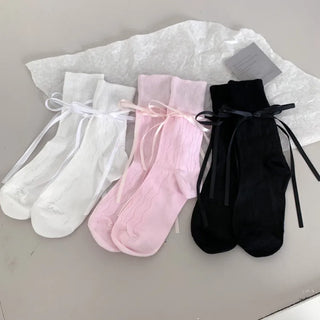 See-through Pleated Warmer Knee Socks Long Socks Collection