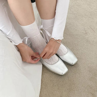 See-through Pleated Warmer Knee Socks Long Socks Collection