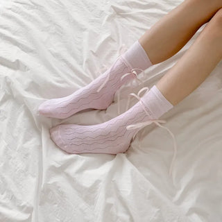 See-through Pleated Warmer Knee Socks Long Socks Collection
