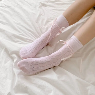 See-through Pleated Warmer Knee Socks Long Socks Collection