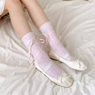 See-through Pleated Warmer Knee Socks Long Socks Collection