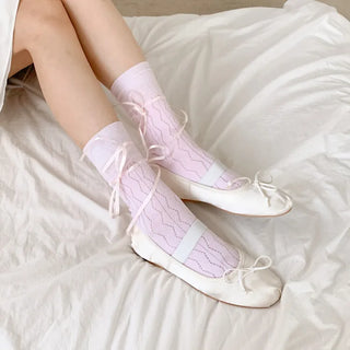 See-through Pleated Warmer Knee Socks Long Socks Collection