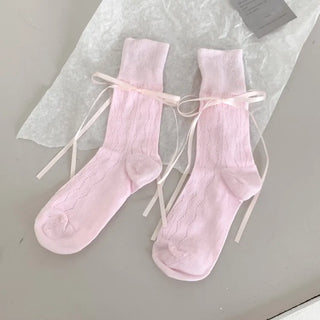 See-through Pleated Warmer Knee Socks Long Socks Collection