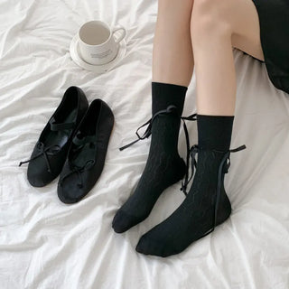 See-through Pleated Warmer Knee Socks Long Socks Collection