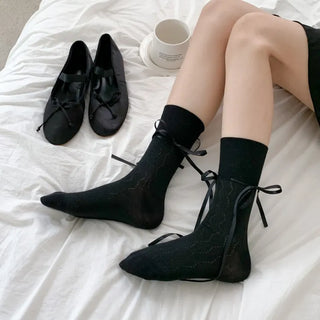 See-through Pleated Warmer Knee Socks Long Socks Collection