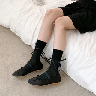 See-through Pleated Warmer Knee Socks Long Socks Collection