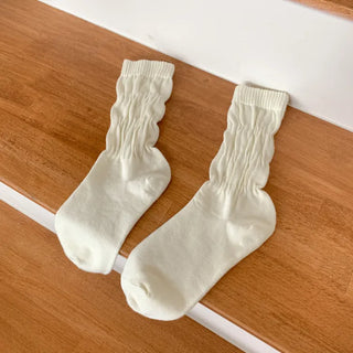 See-through Pleated Warmer Knee Socks Long Socks Collection