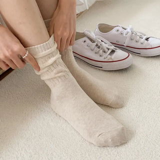 See-through Pleated Warmer Knee Socks Long Socks Collection