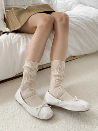 See-through Pleated Warmer Knee Socks Long Socks Collection