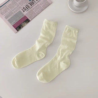 See-through Pleated Warmer Knee Socks Long Socks Collection