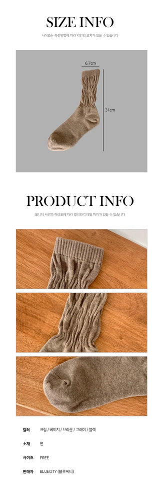 See-through Pleated Warmer Knee Socks Long Socks Collection