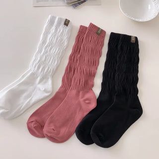 See-through Pleated Warmer Knee Socks Long Socks Collection