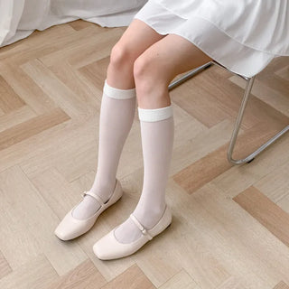 See-through Pleated Warmer Knee Socks Long Socks Collection