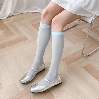 See-through Pleated Warmer Knee Socks Long Socks Collection