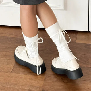 See-through Pleated Warmer Knee Socks Long Socks Collection