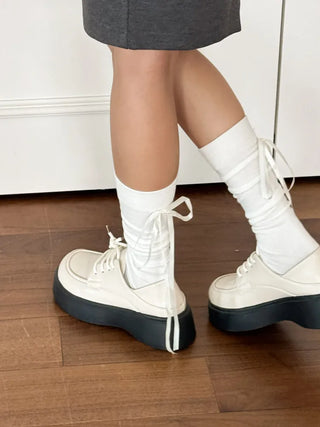 See-through Pleated Warmer Knee Socks Long Socks Collection