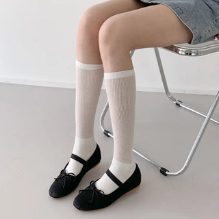 See-through Pleated Warmer Knee Socks Long Socks Collection