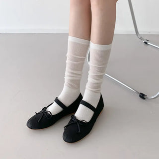 See-through Pleated Warmer Knee Socks Long Socks Collection