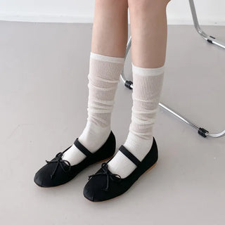 See-through Pleated Warmer Knee Socks Long Socks Collection