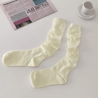 See-through Pleated Warmer Knee Socks Long Socks Collection