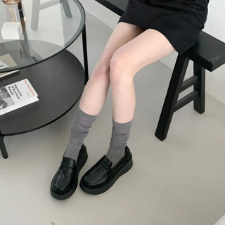 See-through Pleated Warmer Knee Socks Long Socks Collection