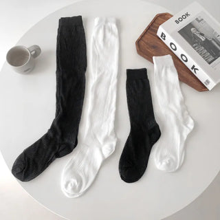 See-through Pleated Warmer Knee Socks Long Socks Collection