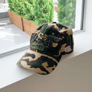 New New Military Embroidered Camo Ball Cap