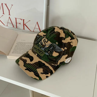 New New Military Embroidered Camo Ball Cap