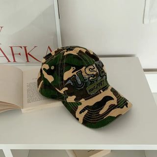 New New Military Embroidered Camo Ball Cap