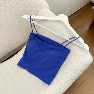 Blue Waterbomb Summer Swag Festival Sleeveless Bralette, Sleeveless Bralette, Blue Sleeveless Top Collection