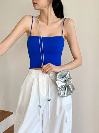 Blue Waterbomb Summer Swag Festival Sleeveless Bralette, Sleeveless Bralette, Blue Sleeveless Top Collection