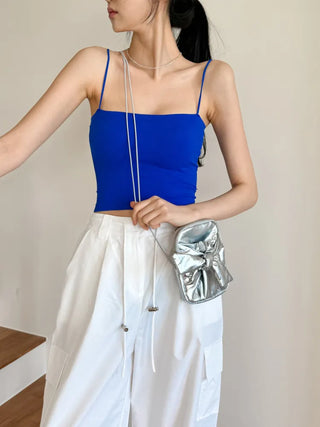 Blue Waterbomb Summer Swag Festival Sleeveless Bralette, Sleeveless Bralette, Blue Sleeveless Top Collection