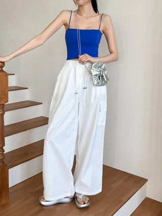 Blue Waterbomb Summer Swag Festival Sleeveless Bralette, Sleeveless Bralette, Blue Sleeveless Top Collection