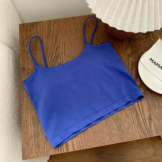 Blue Waterbomb Summer Swag Festival Sleeveless Bralette, Sleeveless Bralette, Blue Sleeveless Top Collection