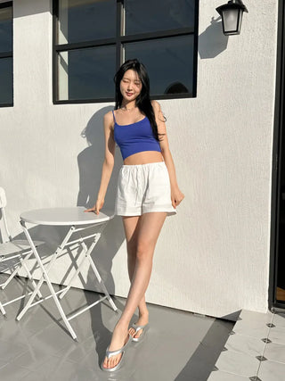 Blue Waterbomb Summer Swag Festival Sleeveless Bralette, Sleeveless Bralette, Blue Sleeveless Top Collection