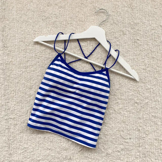 Blue Waterbomb Summer Swag Festival Sleeveless Bralette, Sleeveless Bralette, Blue Sleeveless Top Collection