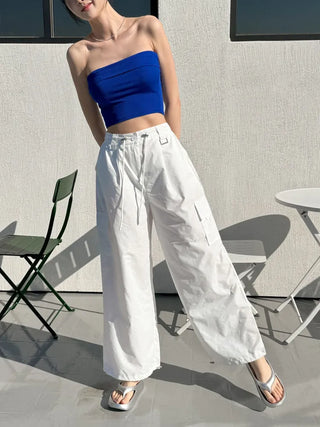 Blue Waterbomb Summer Swag Festival Sleeveless Bralette, Sleeveless Bralette, Blue Sleeveless Top Collection