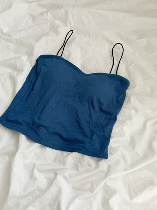 Blue Waterbomb Summer Swag Festival Sleeveless Bralette, Sleeveless Bralette, Blue Sleeveless Top Collection