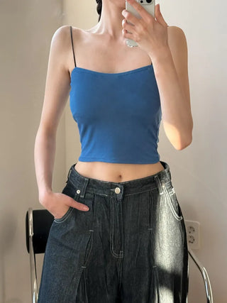 Blue Waterbomb Summer Swag Festival Sleeveless Bralette, Sleeveless Bralette, Blue Sleeveless Top Collection