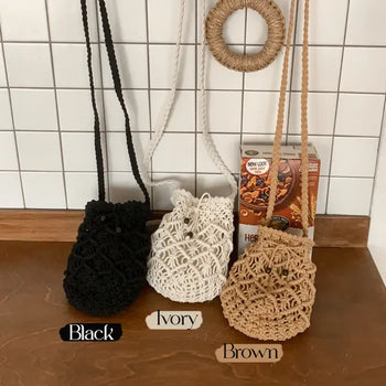 Morey Cable Knit Mesh Summer Crossbody Bag